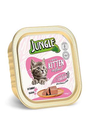 Jungle Yavru Kedi Yaş Maması Sütlü Ve Tavuklu 100G
