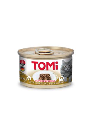 Tomi Kedi Yaş Maması Hindili Ispanaklı 85 G