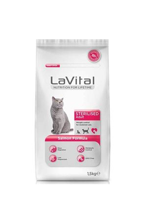 LaVital Kısır Kedi Maması Somonlu 1.5 Kg