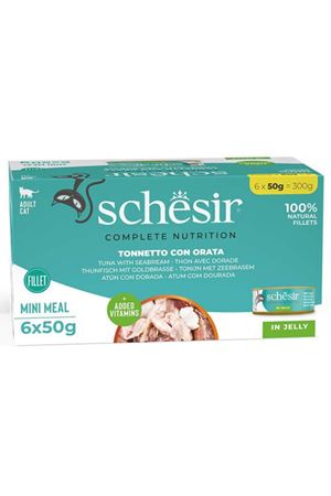 Schesir Kedi Yaş Maması Ton Balığı, Çipuralı 6*50G