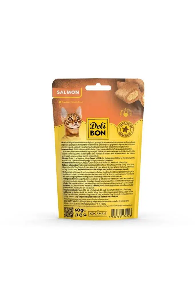 Delibon Kedi Ödül Maması Bisküvi Somonlu 60 G