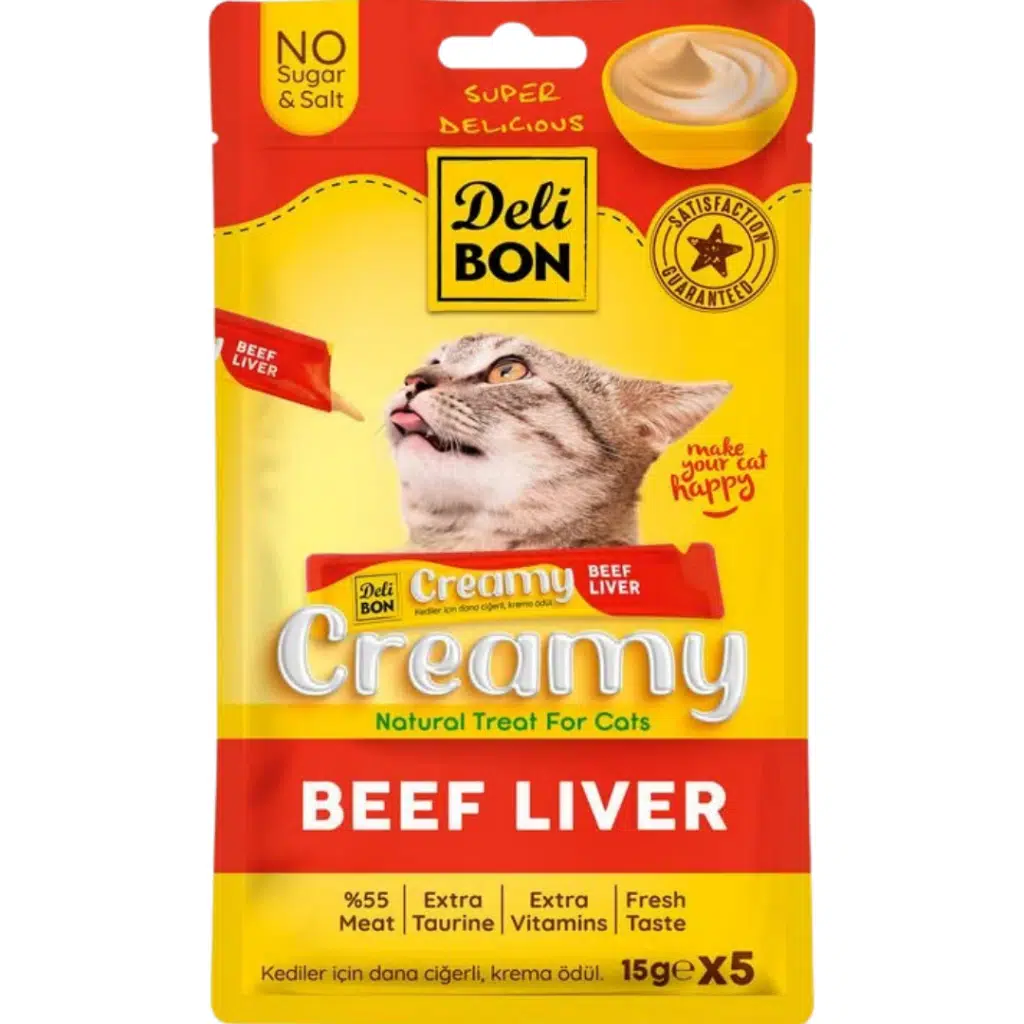 Delibon Creamy Kedi Ödül Dana Ciğerli 5*15 G