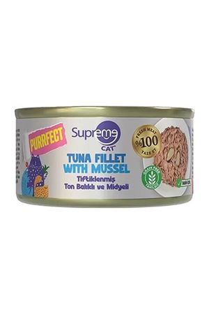 Supreme Kedi Yaş Mama Tiftik.Ton Balık,Midyeli 70G