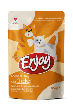 Enjoy Kedi Yaş Maması Tavuklu 85 G