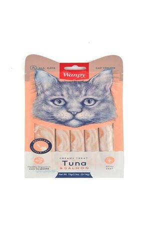 Wanpy Kedi Krema Ton Balıklı, Somonlu 5*14 G