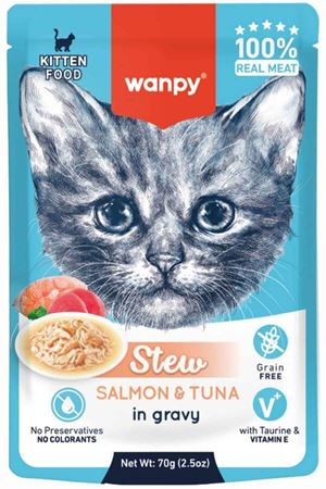 Wanpy Kedi Yaş Maması Somon ve Tuna Balıklı 70 G