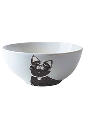 M-Pets Mama Ve Su Kabı Galya Seramik Siyah-Beyaz