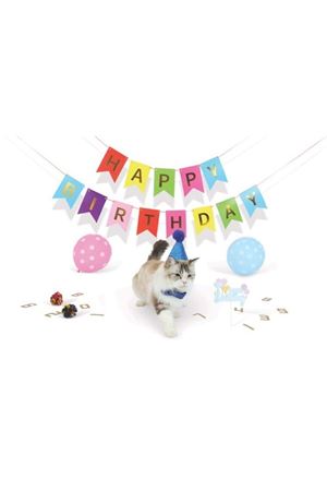 M-Pets Kedi Doğum Günü Seti Party Time 20*20*7 Cm
