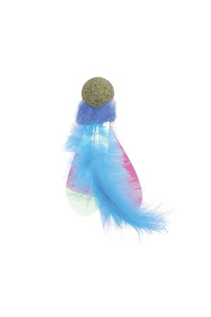 M-Pets Kedi Oyuncağı Catnipli Tüylü Top Mavi 13 Cm