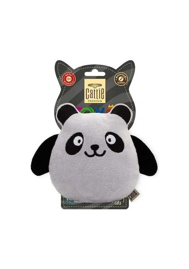 Cattie Kedi Oyuncağı Matatabili Peluş Panda 15 Cm