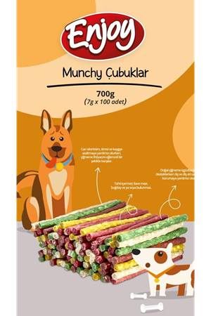 Enjoy Köpek Ödül Munchy Burgu Çubuk 7 G*100 Adet