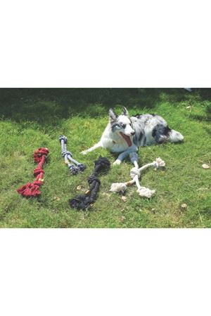 M-Pets Köpek Diş İpi Örgü Gri 60*11.5 Cm