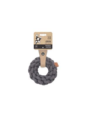 M-Pets Köpek Oyuncağı Örgü Halka Gri 13 Cm