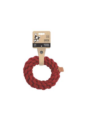 M-Pets Köpek Oyuncağı Örgü Halka Kırmızı 18*18*5Cm