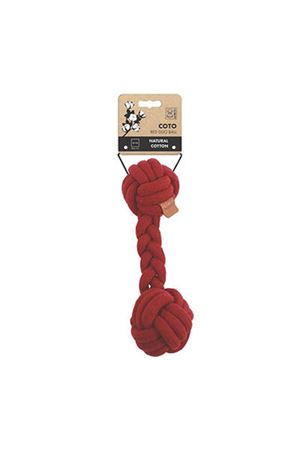 M-Pets Köpek Diş İpi İki Düğümlü Kırmızı 28*9 Cm