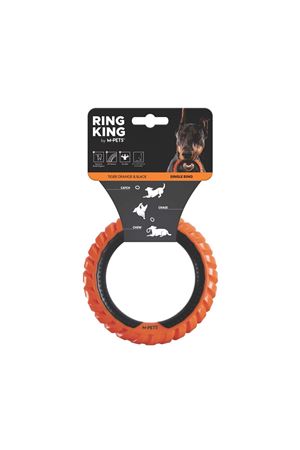 M-Pets Köpek Oyuncağı Single Ring King Turuncu