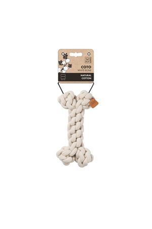 M-Pets Köpek Oyuncağı Örgü Kemik Beyaz 19 Cm