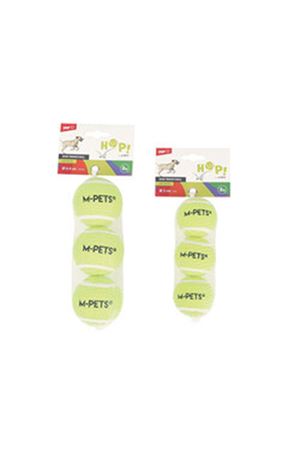 M-Pets Köpek Oyuncağı Hop Tenis Topu Sarı 3'Lü