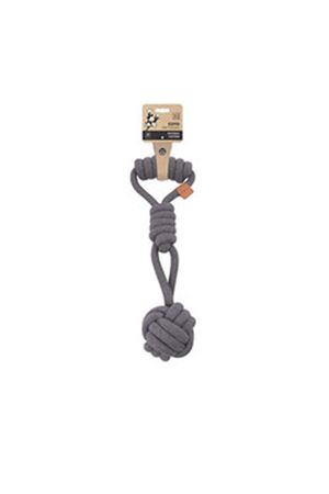 M-Pets Köpek Oyuncağı Çekmeli Örgü Top Gri 36*9 Cm
