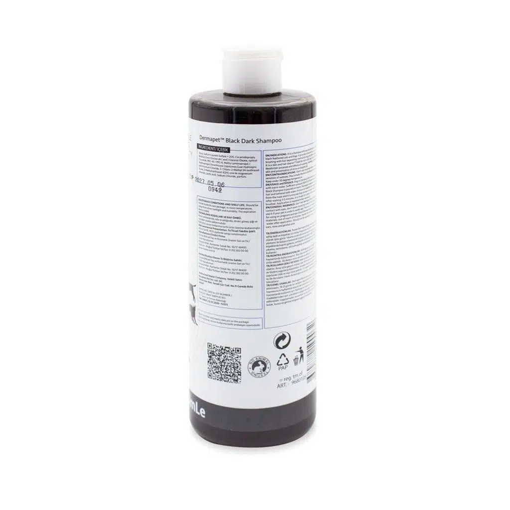 Purele Kedi ve Köpek Şampuanı Siyah Dermapet 450Ml