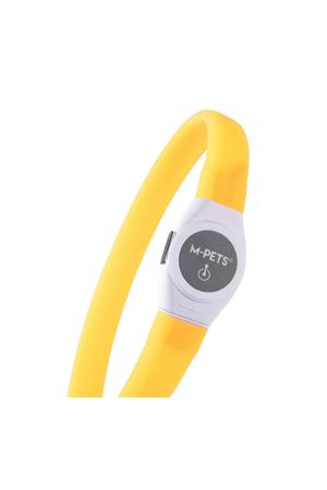 M-Pets Boyun Tasması Flash Ledli Neon Turuncu (S)