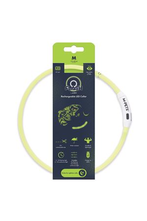 M-Pets Boyun Tasması Flash Ledli Neon Yeşil (M)