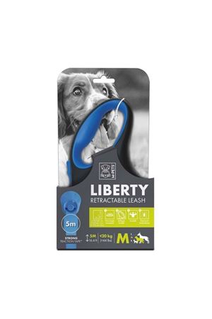 M-Pets Köpek Gezdirme Tasma Otomatik Mavi (M) 5M