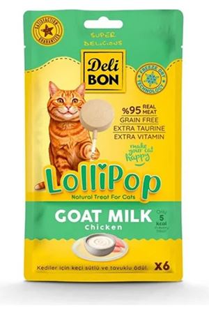Delibon Kedi Ödül Maması Lolipop Keçi Sütlü 6'Lı