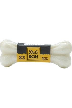 Delibon Köpek Ödül Deri Pres Kemik Beyaz (XS) 7 Cm