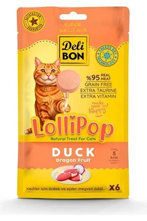 Delibon Kedi Ödül Maması Lolipop Ördekli 6'Lı