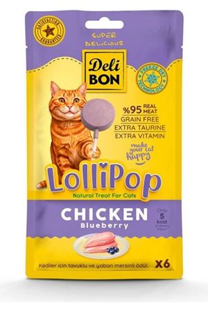 Delibon Kedi Ödül Maması Lolipop Tavuklu 6'Lı