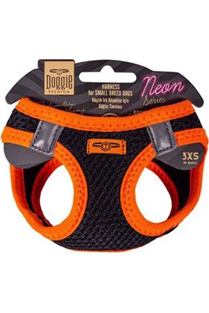 Doggie Köpek Göğüs Tasma Küçük Irk Neon Turuncu2XS