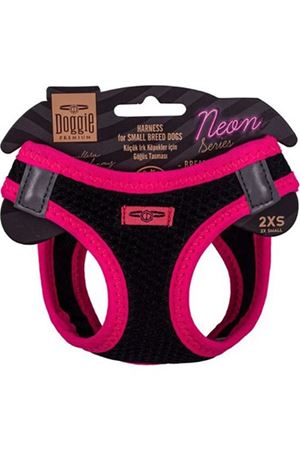 Doggie Köpek Göğüs Tasması Küçük Irk Neon Pembe2XS