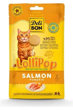 Delibon Kedi Ödül Maması Lolipop Somonlu  6'Lı