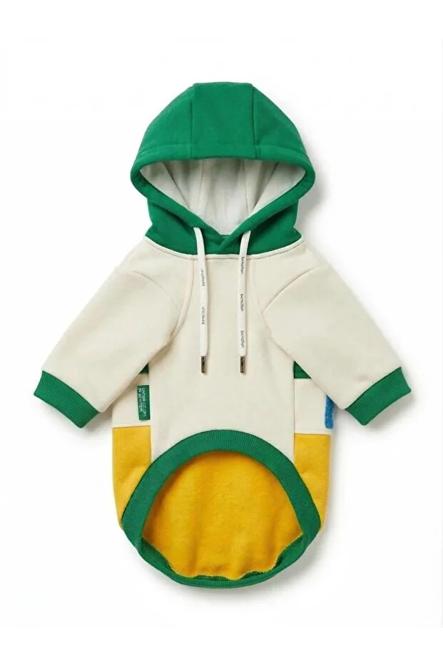 Benetton Sweatshirt Kapişonlu Sarı (M)