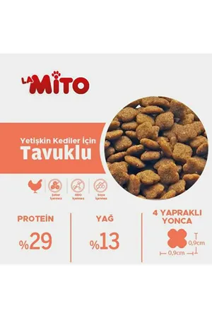 Mito Yetişkin Kedi Maması Tavuklu 1 Kg