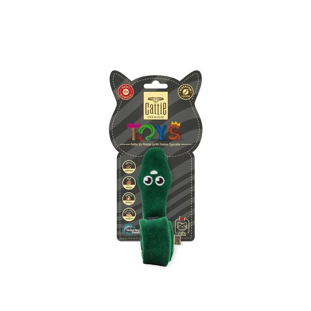 Cattie Kedi Oyuncağı Matatabili Peluş Yılan 33 Cm