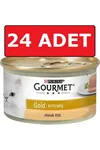 Gourmet Purina Gold Kıyılmış Hindi Etli Konserve Yetişkin Kedi Maması 24 x 85 G